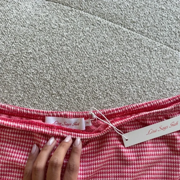 NWT LISA SAYS GAH RED PLAID DARCY SKORT